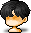 Black Parted Boyish Wig