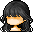 Black Long Hair with Blunt Bangs Wig