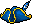Blue Pole-Feather Hat