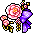 Peach Camellia Hairpin