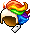 Windswept Rainbow Wig