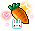 Carrot Rabbit Hairpin
