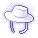 White Wide-brimmed Hat