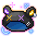 Yellow-Purple Neon Mouse Hat