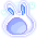 Blue Bubble Bunny Hood