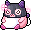 Crooked Pink Bean Hat