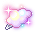 Fluffy Rainbow Hairpin