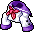 Outsized Sailor Coat (White & Purple)