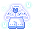 Blue Bubble Bunny Raincoat