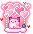 Pink Bean Love Swing Cape