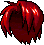 Unkempt Hair, red