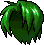 Unkempt Hair, green
