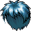 Black Shaggy Wax, blue
