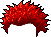 Black Foil Perm, red