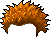 Black Foil Perm, orange