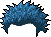 Black Foil Perm, blue