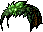 Black Mohecan Shaggy Do, green
