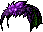 Black Mohecan Shaggy Do, purple