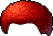 Black Close-Cropped Afro, red
