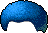 Black Close-Cropped Afro, blue