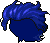 Black Tornade Hair, blue