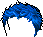 Messy Spikes, blue