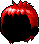 Black Preppy Spike, red