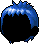 Black Preppy Spike, blue