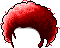 Black Puffy Fro, red