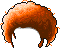 Black Puffy Fro, orange