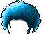 Black Puffy Fro, blue