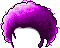Black Puffy Fro, purple