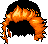 Black Lion Hair, orange
