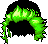 Black Lion Hair, green