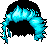 Black Lion Hair, blue