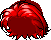 Black Hector Hair, red
