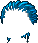 Black Kravitz Locks, blue