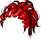Black Tentacle Hair, red