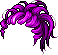Black Tentacle Hair, purple