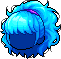 Swooshy Ponytail Hair, blue
