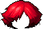 Black Stylish Burst Hair, red