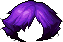 Black Stylish Burst Hair, purple