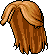 Black Tucked Tresses, orange