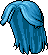 Black Tucked Tresses, blue