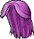 Black Tucked Tresses, purple