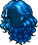 Curly Stream Hair, blue