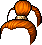 Black Tall Bun, orange
