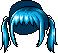 Black Shaggy Dog, blue