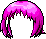 Black Short Shaggy Hair, purple