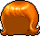 '60s Flippy Bob Hair, orange